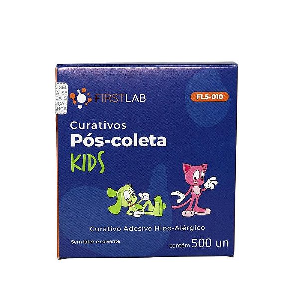 CURATIVO PÓS COLETA HIPOALÉRGICO KIDS - 500 UN/CX - FIRSTLAB