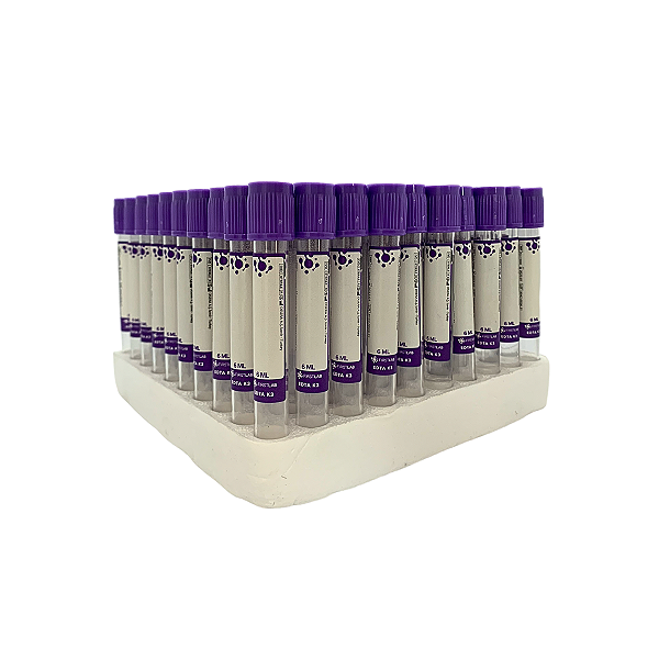 Tubo De Coleta Edta K3 6 Ml -100 Un/Rack - FIRSTLAB