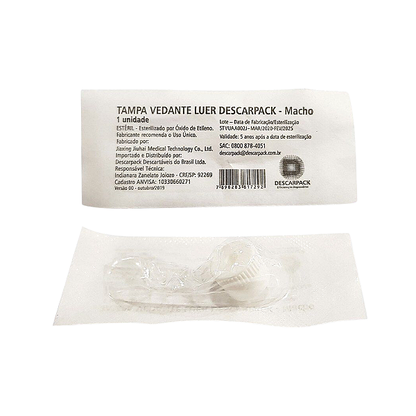 TAMPA VEDANTE LUER MACHO, DESCARPACK - UNIDADE