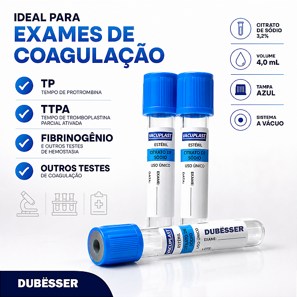 Tubo de Coleta a Vácuo Citrato 4mL - detalhe