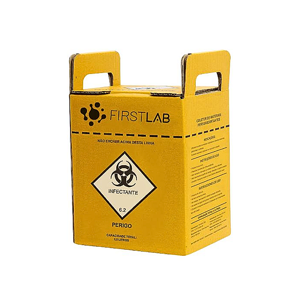 CAIXA COLETORA DE PERFUROCORTANTES - 3L - Unitário