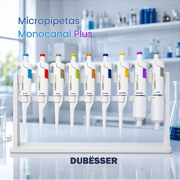 MICROPIPETAS MONOCANAL VOLUME VARIÁVEL PLUS - KASVI