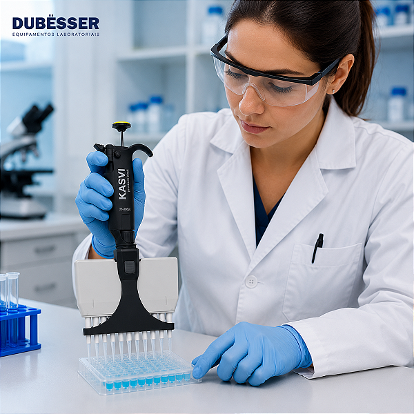 Micropipetas Multicanal Premium Black - 12 canais - Kasvi
