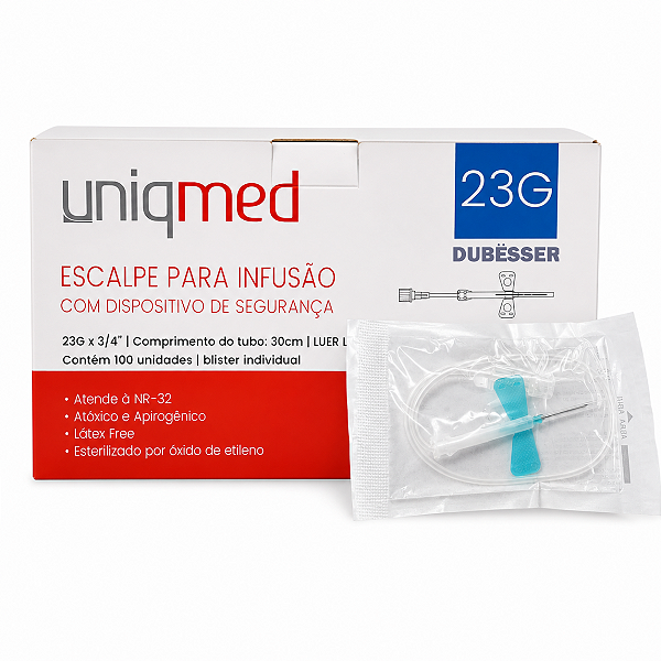 Escalpes Para Infusao Uniqmed - Disp.De Seg. - 23x30 - 100und