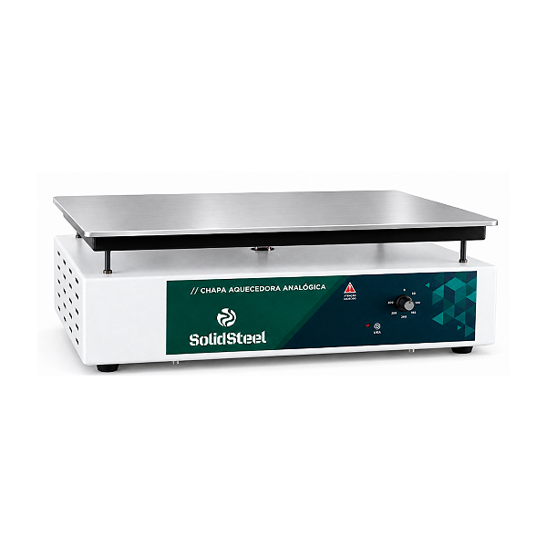 Chapa Aquecedora Em Inox 50°C Até 300°C Analógica SolidSteel