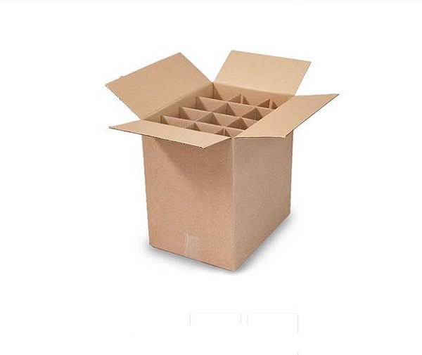 10 Caixas De Papelão P/ 12 Garrafas C/divisórias
