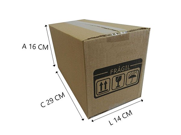 25 Caixas Papelão D17  29x14x16 cm