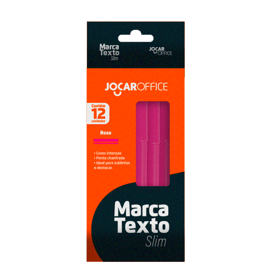 Marca Texto Rosa Cx/12 Unds Jocar Office