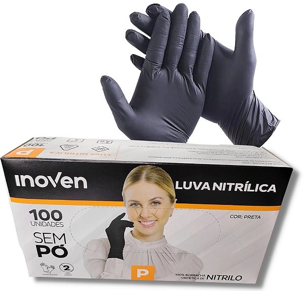 LUVA NITRILICA 100 UNID TAMANHO P