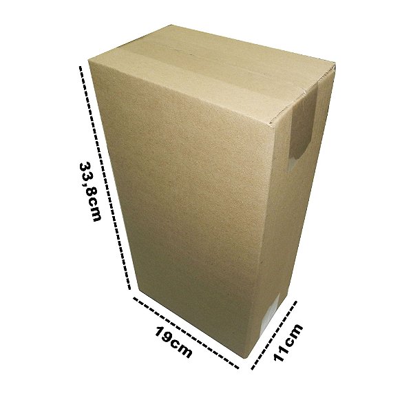 caixa de Papelão E9 19x11x33,8 cm 25 unidades
