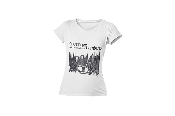 Camiseta Feminina Humberto Gessinger - Não Vejo a Hora de Jogar - Branca