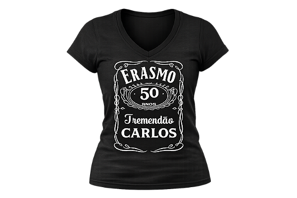 Camiseta Feminina 50 Anos Erasmo Carlos