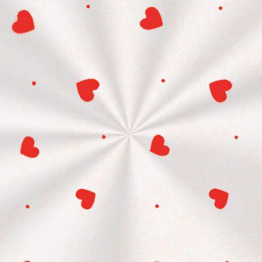 Saco Transparente Decorado - 20x29cm - Love Vermelho - 100 unidades - Cromus - Rizzo Embalagens