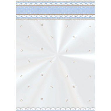 Saco Transparente Decorado - 11cm x 19,5cm - Cute Azul - 50 unidades - Cromus - Rizzo Embalagens