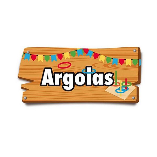 Placa de Sinalização Argolas Festa Junina - 01 unidade - Cromus - Rizzo