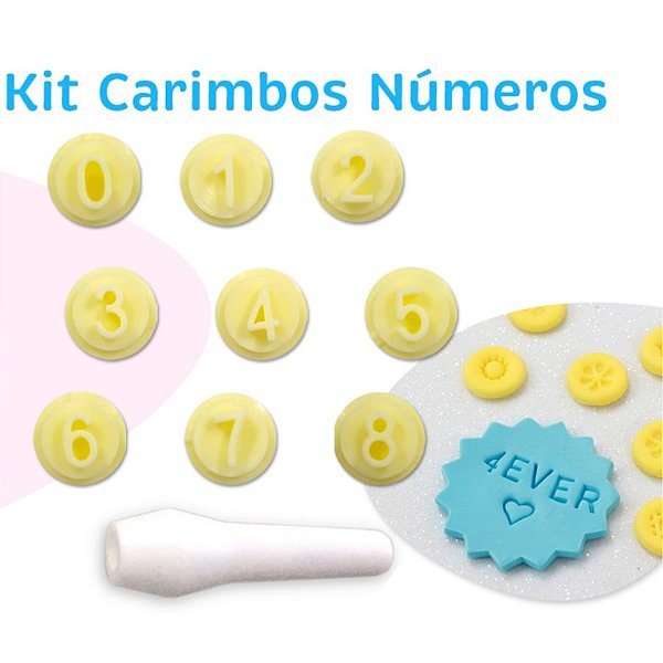 Kit Carimbos Números - Blue Star - Rizzo Confeitaria