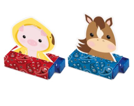 Caixa Bis Cavalinho e Porquinho Festa Fazendinha - 08 unidades - Cromus - Rizzo