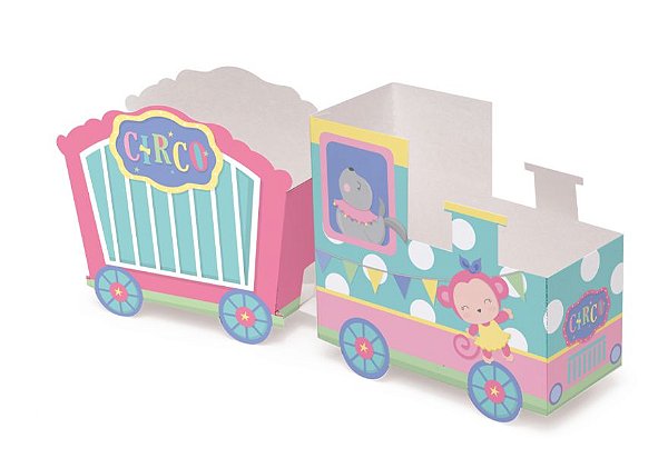 Cachepot Duplo Festa Circo Rosa - 04 unidades - Cromus - Rizzo