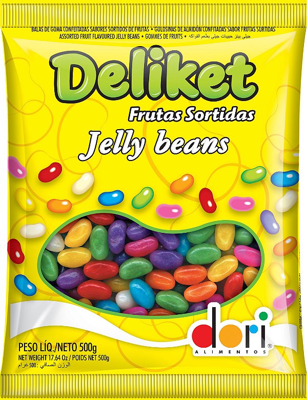 Bala de Goma Confeitada Sabor Frutas Sortidas 500g - Dori Alimentos - Rizzo