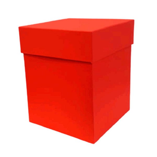 Caixa Rígida Luxo Premium - Vermelha - 16cm x 16cm x 20cm - Rizzo