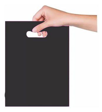 Sacola Sorriso 30x40 cm - Preta - Magnatech
