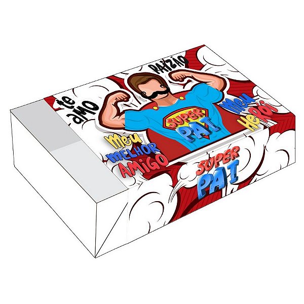 Caixa Divertida para 6 doces Super Pai Ref. 2440 - 10 unidades - Erika Melkot Rizzo