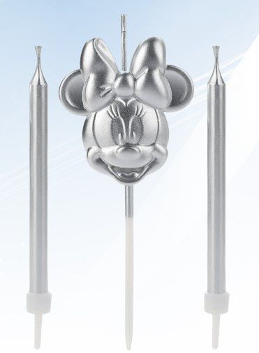 Vela Minnie Rosto Prata Disney Silver Festas Rizzo