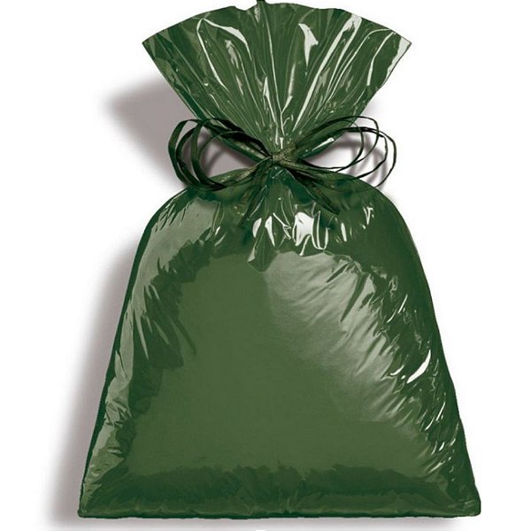 Saco Metalizado Dark Green 15x22cm - 50 unidades - Cromus - Rizzo