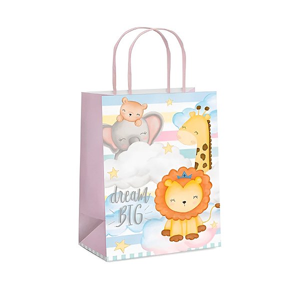Sacola de Papel 21x15cm - Bichinhos Baby - 10 unidades - Cromus - Rizzo