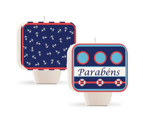 Vela Plana Festa Marinheiro  - 01unidade - Cromus - Rizzo Embalagens