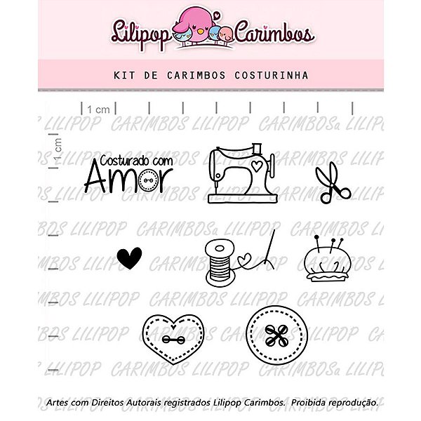 Carimbo Costurinhas Cod 31000039 - 01 Unidade - Lilipop Carimbos - Rizzo