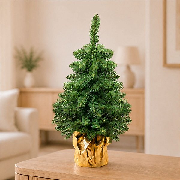 Mini Pinheiro Verde 60cm - 01 unidade - Cromus Natal - Rizzo Confeitaria