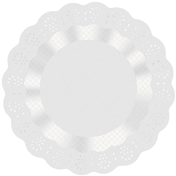 Fundo Rendadinho Redondo Branco - 100 unidades - Cromus - Rizzo