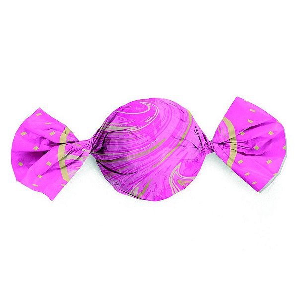 Folha Trufa Marmore Rosa 14,5x15,5 - 100 unidades - Cromus - Rizzo Confeitaria