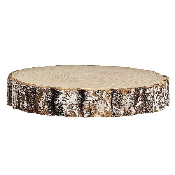 Bolacha de Madeira Marrom Nevado 30cm - 01 unidade - Cromus Natal - Rizzo Confeitaria