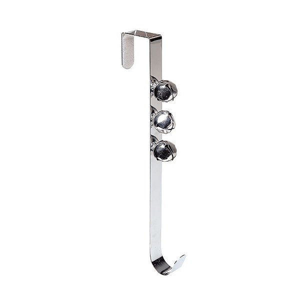Gancho Guizo Prata Suporte para Guirlanda 36cm - 01 unidade - Cromus Natal - Rizzo Confeitaria