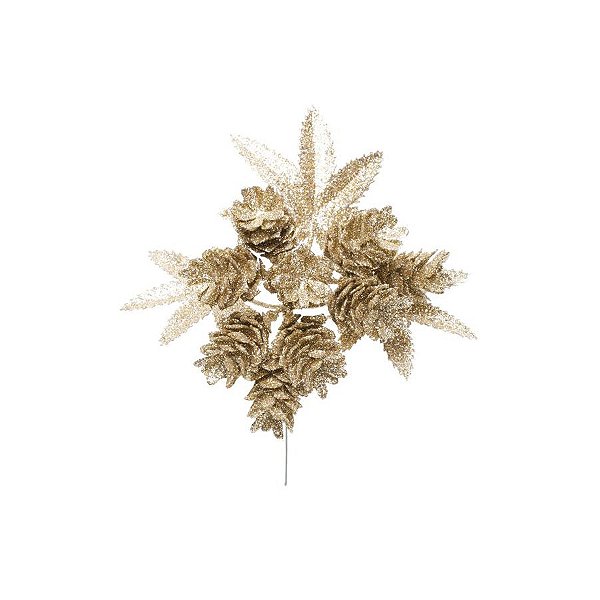 Pick Ouro 20cm - 01 unidade - Cromus Natal - Rizzo