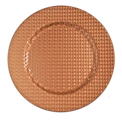 Sousplat Detalhe de Corda 33cm - 01 unidade - Cromus Natal - Rizzo Confeitaria
