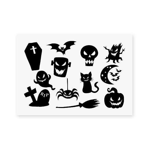 Cartela Transfer Adesivo Halloween - Sortido - 01 unidade - Rizzo
