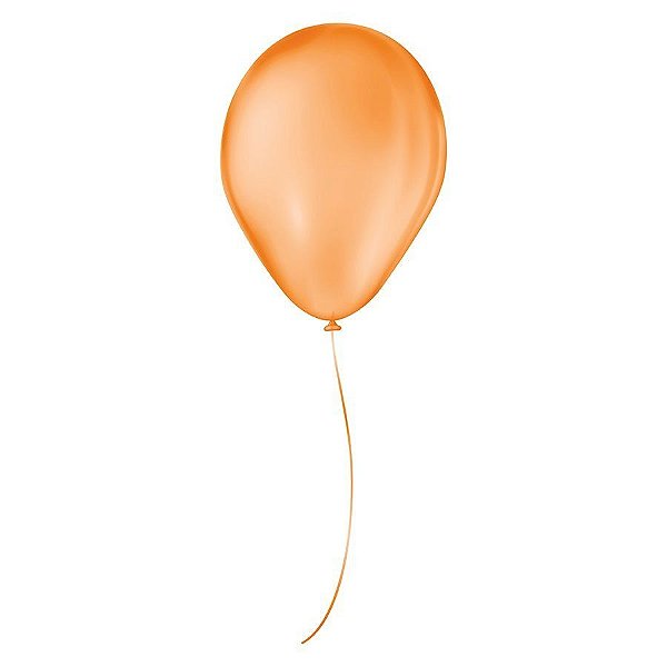 Balão de Festa Látex Cristal - Laranja Tangerina - 25 Unidades - Balões São Roque - Rizzo