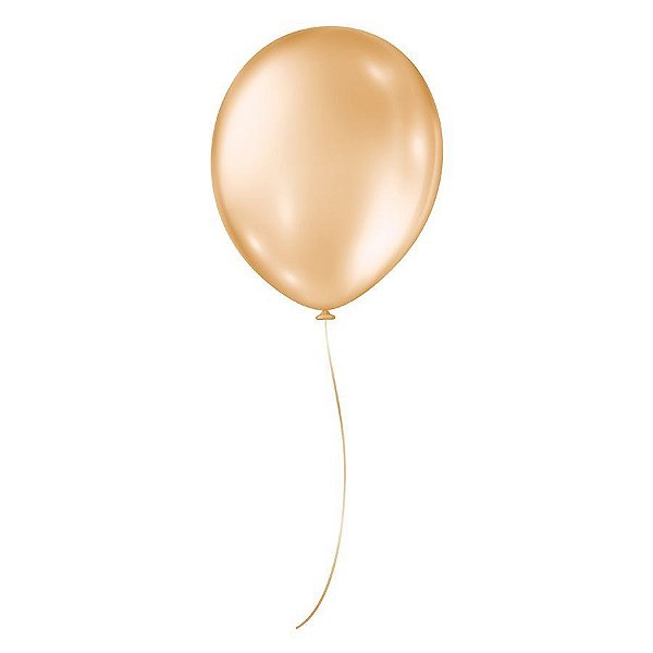 Balão de Festa Látex Perolado - Laranja Pêssego - 50 Unidades - Balões São Roque - Rizzo Balões
