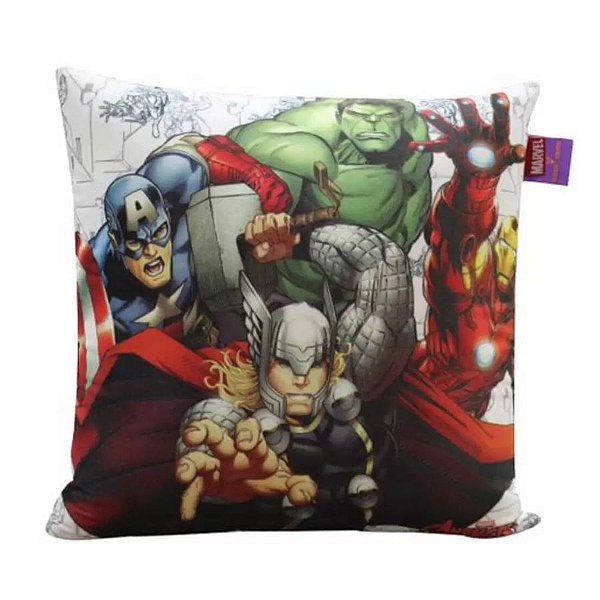 Almofada Vingadores Avengers 40cm - Marvel Oficial - Zona Criativa - 1 Un - Rizzo