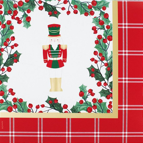Guardanapo de Papel Soldadinho de Chumbo 32,5cm - 20 unidades - Cromus Natal - Rizzo