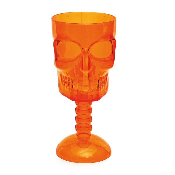 Calice Caveira Laranja Halloween - 01 Unidade - Cromus - Rizzo