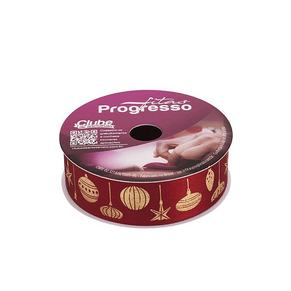 Fita de Cetim ECF 005H 22mm -10m Cor 801 Enfeites Natalinos - 01 unidade - Progresso - Rizzo