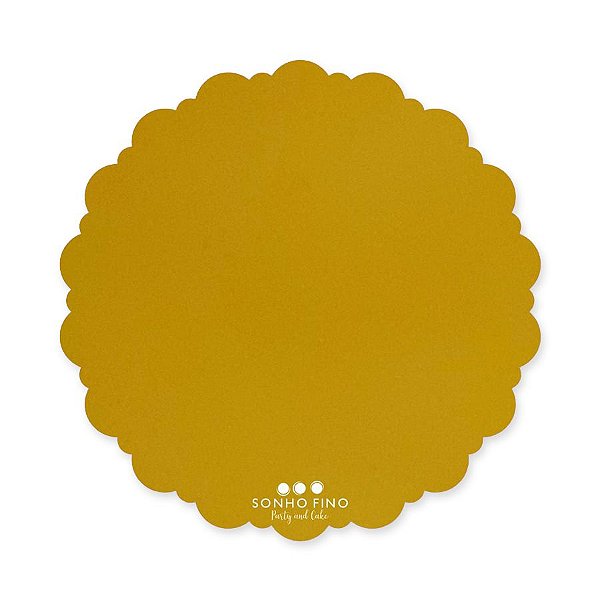 Cake Board Dalia MDF Dourado  - 01 unidade - Sonho Fino - Rizzo