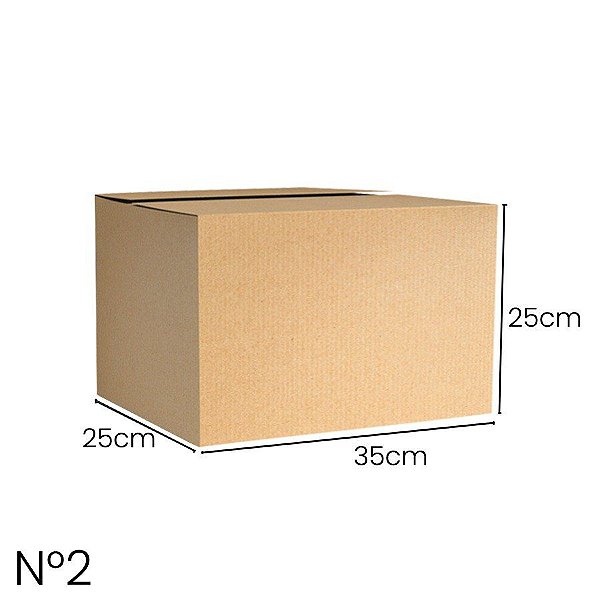 Caixa Papelão N°2- 25x35x25cm - 1 unidade - Rizzo