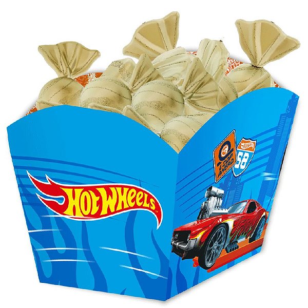 Cachepot Médio Festa Hot Wheels - 8 Unidades - Festcolor - Rizzo
