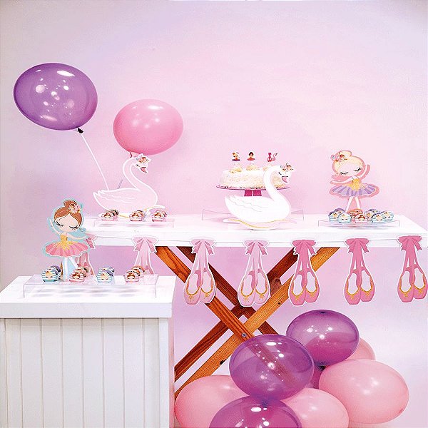 Kit Festa Fácil Festa Bailarina Pequena - 44pçs - 01 Unidade - Cromus - Rizzo