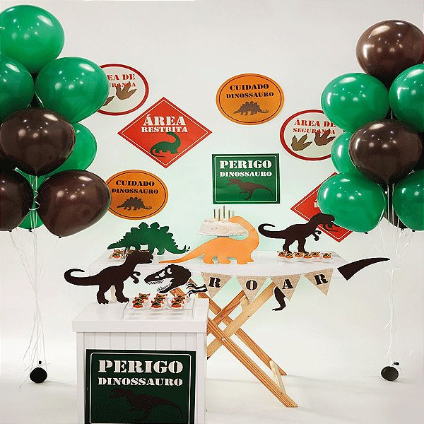 Kit Festa Fácil Festa Mundo dos Dinossauros Grande - 62pçs - 01 Unidade - Cromus - Rizzo